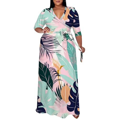 Kotiera Maxi Dress for Women Boho Floral Print Casual Long